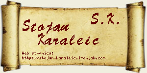 Stojan Karaleić vizit kartica